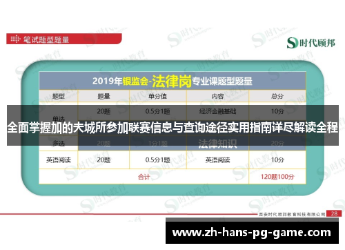 全面掌握加的夫城所参加联赛信息与查询途径实用指南详尽解读全程 全面掌握加的夫城所参加联赛信息与查询途径实用指南详尽解读全程